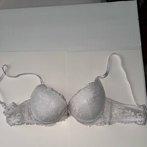 Juicy Couture White Lace Demi Bra